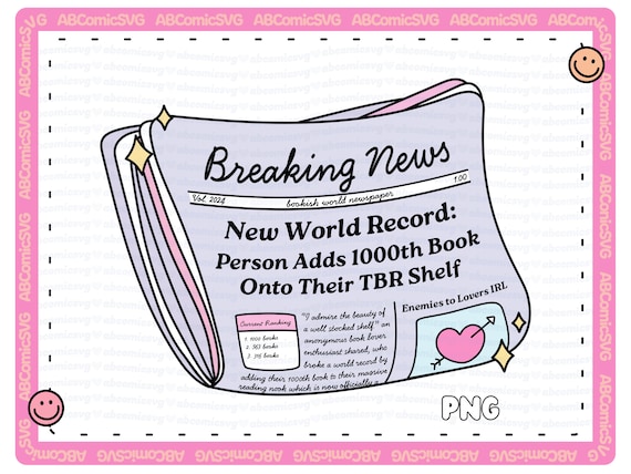 Funny Bookish TBR PNG, Cute Bookworm PNG, Book Lovers Png, Designs for Stickers, T-Shirts, Sweatshirts, Bookmarks, Totes, Commercial Use