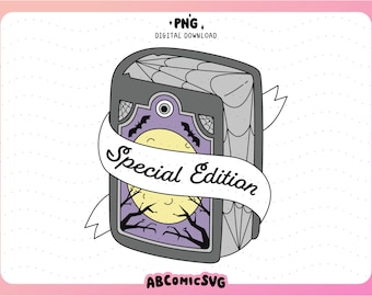 Horror Special Edition Book PNG, Sprayed Edges Design, Horror Reader Png, Spooky Book Club Png, Book Lovers, Book Collector Png, Reading Png
