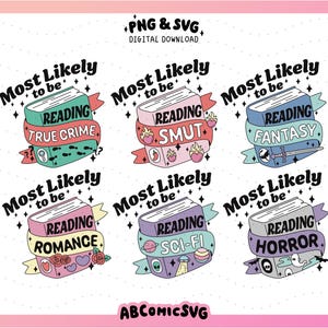 Lo más probable es que se incluyan archivos SVG y PNG, amantes de los libros, Navidad, diseños modernos y bonitos a juego para camisetas, sudaderas, pegatinas, marcadores y llaveros