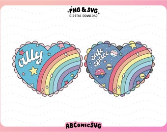 Gay Pride Bundle PNG SVG, Pride Month SVG, Safe Space Svg, Cute Trendy Designs for Stickers, Tshirts, Pins, Keychains, Cups, Badge Reels
