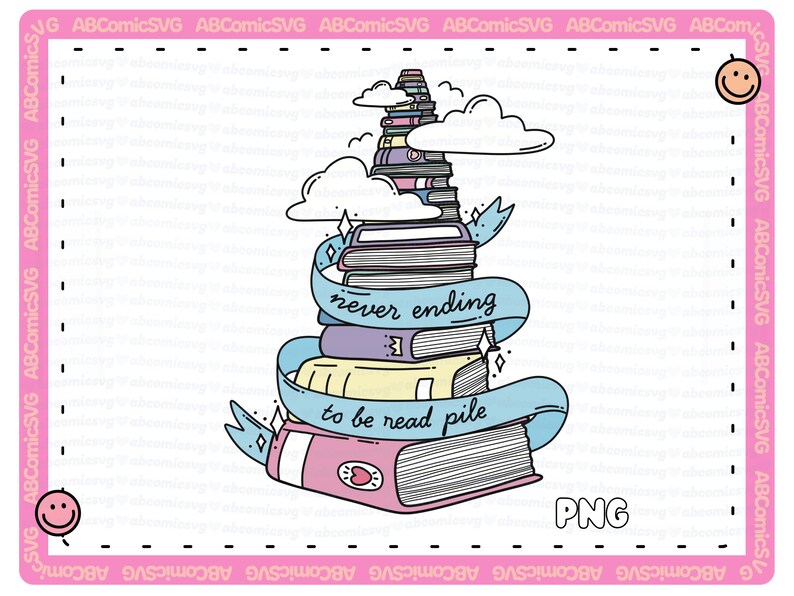Do Not Rip Books Sign Never Ending TBR Pile PNG, TBR Png, to Be Read Png, Bookish Png, Cute ...