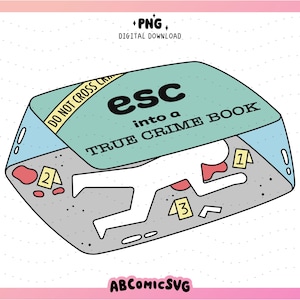 True Crime Keycap PNG, Realität entkommen, True Crime Junkie PNG, Magnet Lesezeichen PNG, Bookish Png, Lese Clipart, Buchclub, Trendy Png