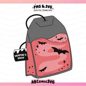 Brew de vampire SVG PNG, SVG d'humour noir, Png d'Halloween drôle, mignons fichiers design tendance pour autocollants, t-shirts, sweat-shirts, porte-clés, fourre-tout