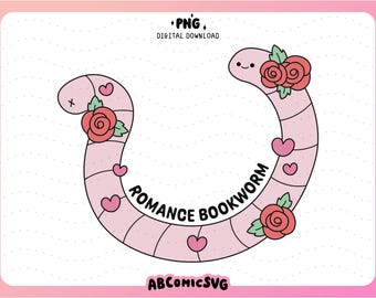 Romance Bookworm Png, Romance Reader Png, Spicy Book Png, Bookish Sticker Design, Book Club Png, Reading Clipart, Png File, Digital Download