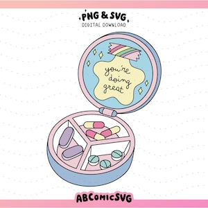 Stai andando alla grande PNG SVG, Prendi le tue medicine PNG, Guerriero del cancro SVG, Malattia cronica PNG, Spoonie SVG, Salute mentale PNG, Design adesivo carino
