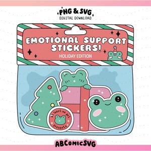 Adesivos de suporte emocional Sparkle PNG SVG, Saúde mental de Natal SVG, Designs modernos para adesivos, camisetas, moletons, chaveiros, sacolas