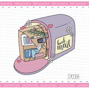 Book Mail PNG, Blind Date With A Book PNG, Veiled Novellas PNG, Cute Trendy Designs for Stickers, Bookmarks, Pins, T-Shirts, Sweatshirts