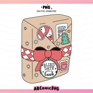 Blind date met een boek png, leesgrage kerst, boekenliefhebbers png, schattige trendy ontwerpen voor stickers, t-shirts, bladwijzers, sleutelhangers, mokken, bakken