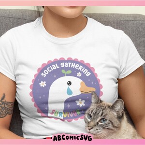 Goose SVG PNG, asociaal, angst, schattig geestelijke gezondheid SVG-ontwerpen voor shirts, stickers, mokken, commercieel gebruik afbeelding 5