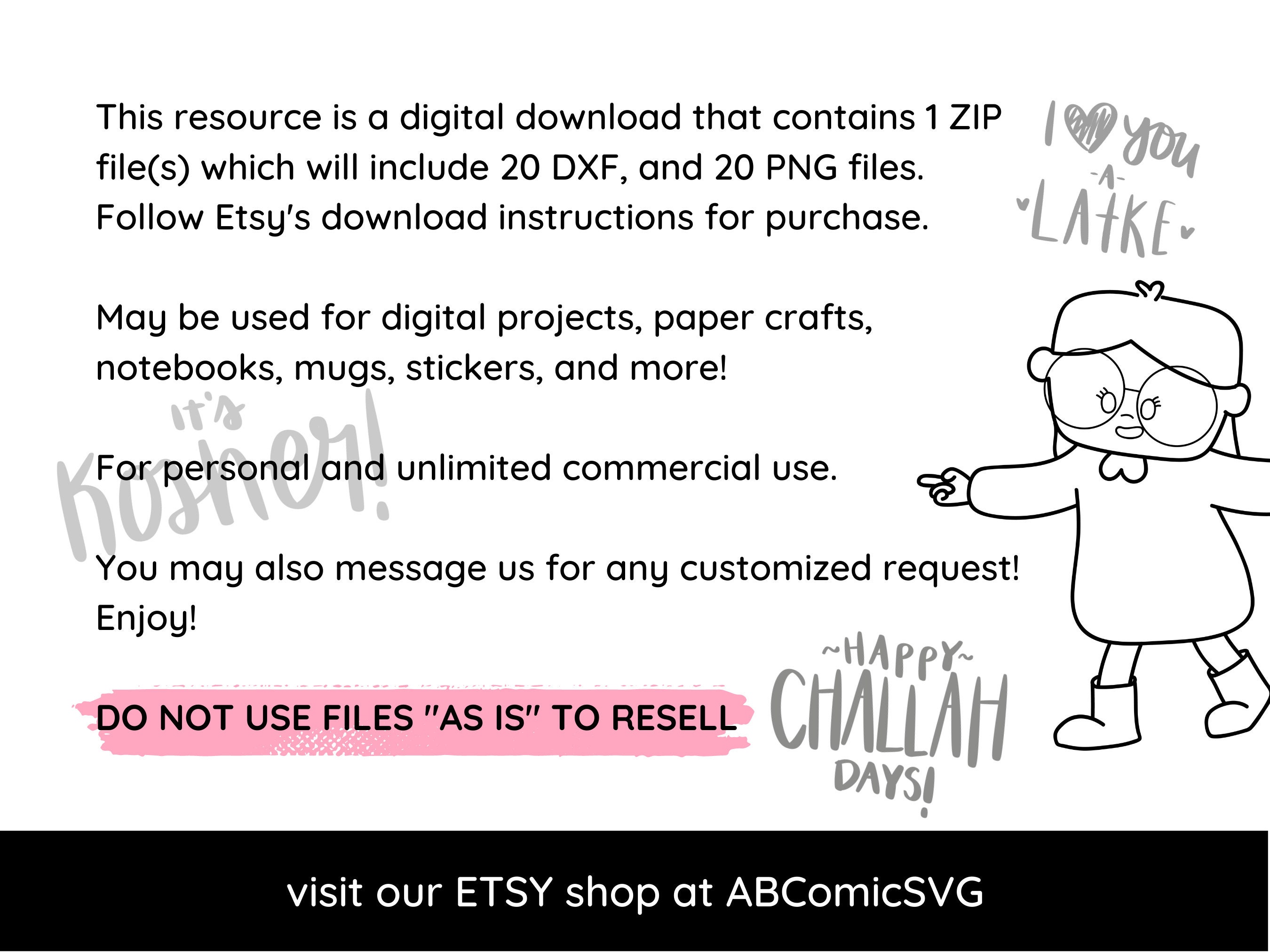 Yiddish Hebrew Quote Sayings, Hand Drawn Clip Art, PNG DXF Commercial Use -  Etsy Sweden, image size:2700x2025