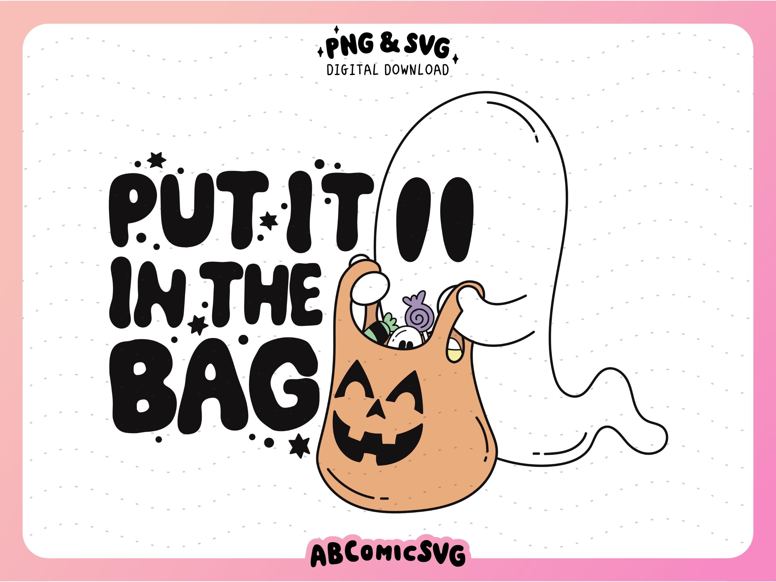 Trick or Treat SVG PNG, Funny Ghost PNG, Halloween Png, Cute Trendy Design Files for Stickers, Tshirts, Sweatshirts, Keychains, Totes, Mugs