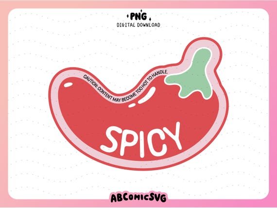 Spicy Fruit Label Png, Spicy Books Png, Spicy Reader Png, Bookish Sticker Designs, Trendy Smut Png, Magnetic Bookmark Png, Reading Clipart
