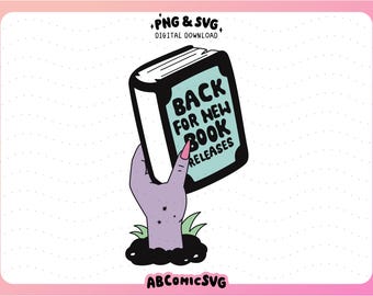 Back For New Books PNG SVG, Funny Girly Halloween PNG, Book Lover Png, Trendy Designs for Stickers, Magnetic Bookmarks, Keychains, TShirts
