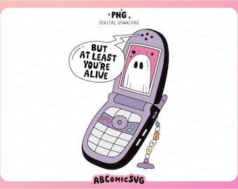 Y2K Dark Humor Ghost PNG, Halloween PNG, Sad 90s Millennial Designs for Stickers, Magnetic Bookmark, Tshirts, Badge Reels (Digital Download)