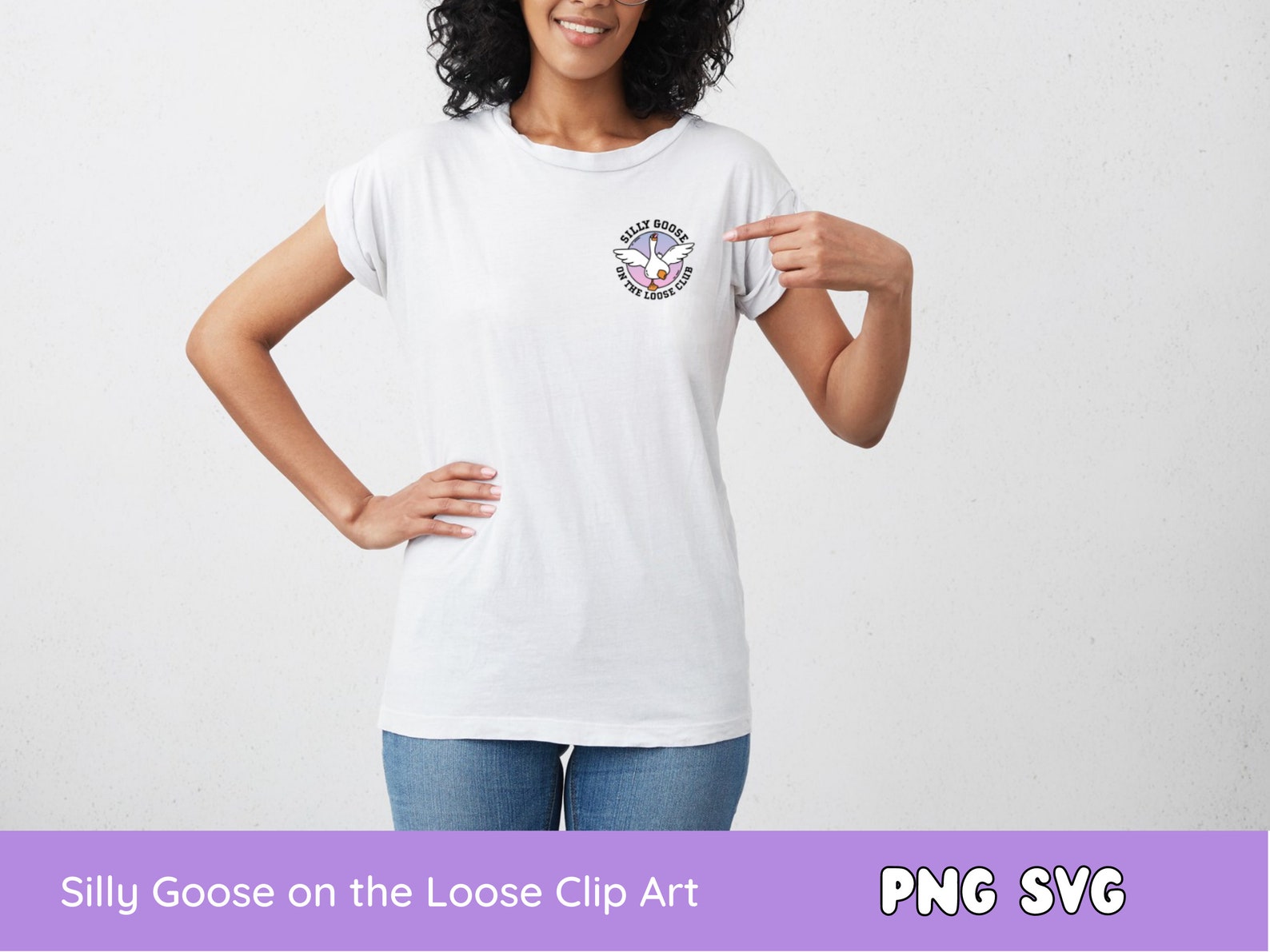 Silly Goose SVG PNG Silly Goose on the Loose Club Trendy SVG - Etsy