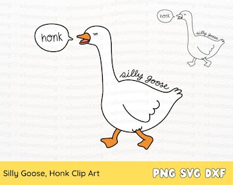 Silly Goose Svg Png, Silly Goose Clip Art, Trendy SVG Clipart