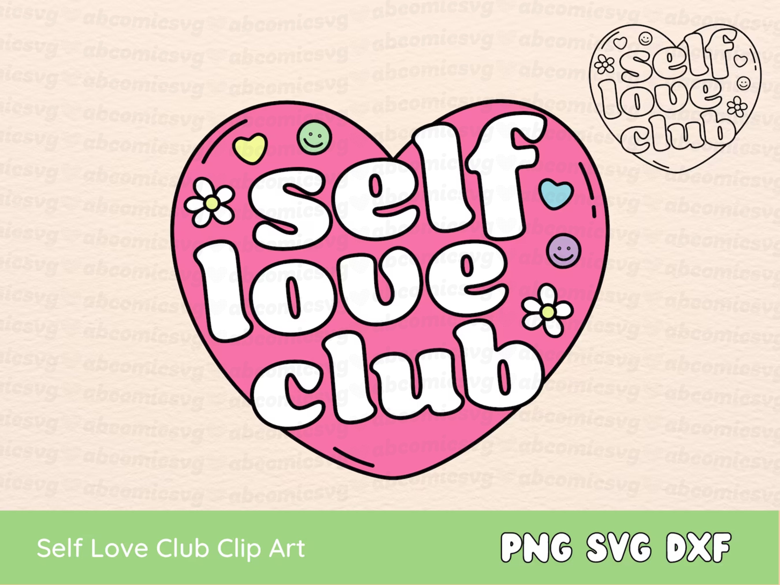 Self Love Club SVG PNG, Self Love Svg, Mental Health Svg, You Are ...