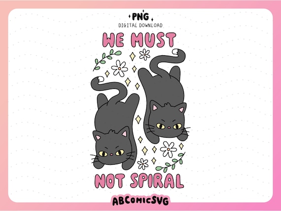 Therapy Cat PNG, Black Cat PNG, Anxiety PNG, Self Care Mental Health Designs for Stickers, Shirts, Hotel Keychains, Totes (Digital Download)