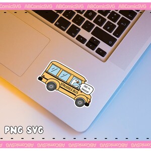 Struggle Bus SVG PNG, Silly Goose Svg, ônibus escolar Svg, Svg engraçado, designs fofos para adesivos, moletons, moletons, canecas, uso comercial imagem 4