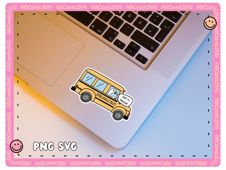 Struggle Bus SVG PNG, Silly Goose Svg, ônibus escolar Svg, Svg engraçado, designs fofos para adesivos, moletons, moletons, canecas, uso comercial imagem 4