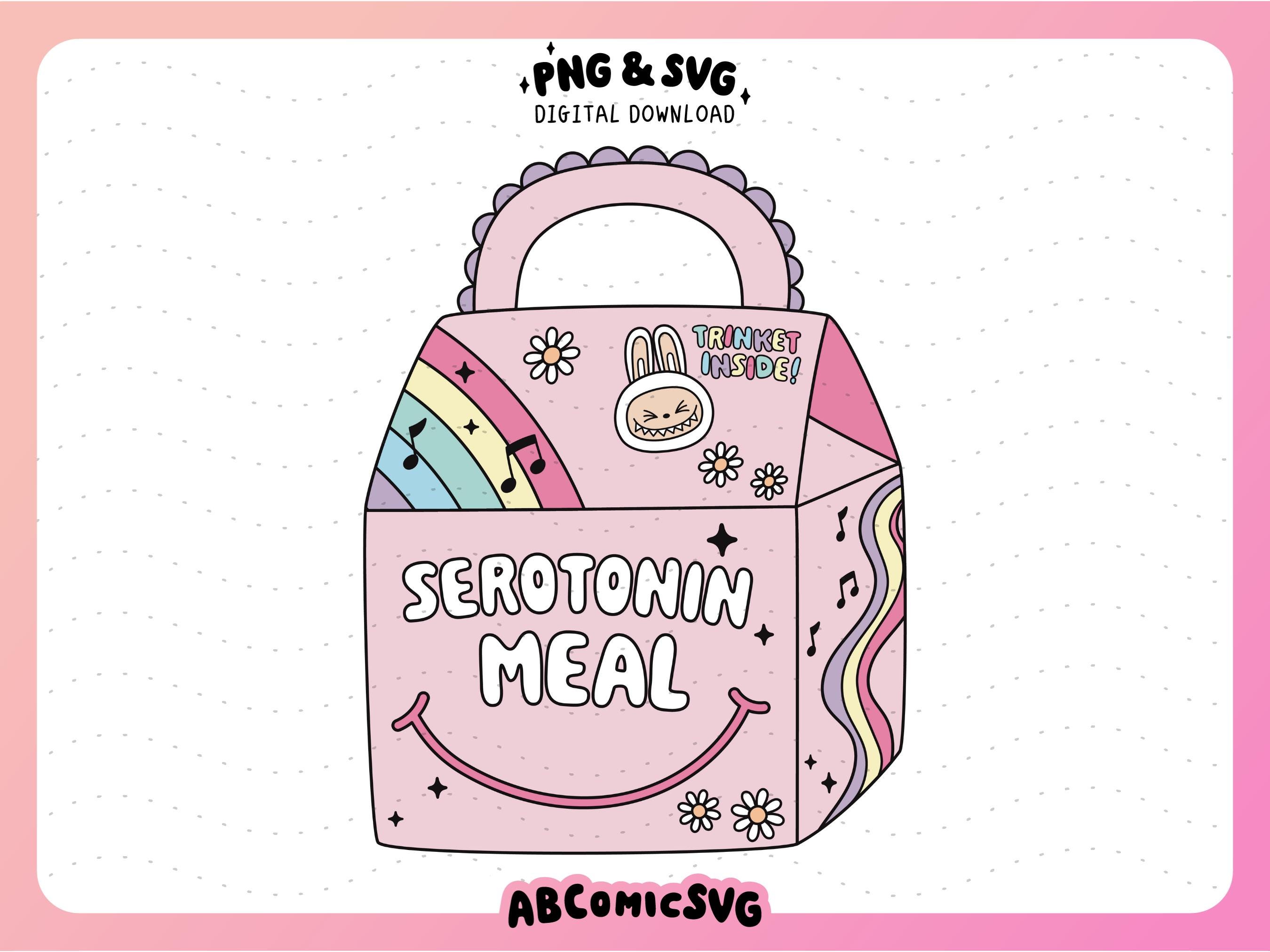 Serotonin Meal PNG SVG, Hang In There It Gets Worse Png, Trinket PNG, Trendy Designs for Stickers, Keychains, Tshirts, Cute Clipart Images