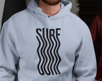 Surf Lettering Hoodie: Beachy Waves Unisex Sweatshirt