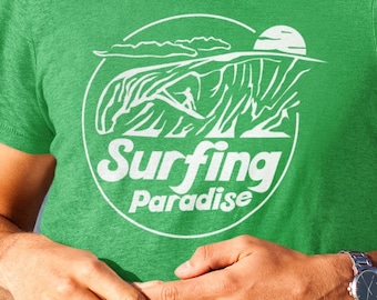 Wave Surfer T-shirt: Unisex Heavy Cotton Surf Tee