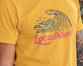 Leça Power Wedge Wave Tshirt, Unisex Heavy Cotton Tee, Porto Wave, Portugal Triangular Wave, Ocean Tshirt, Tshirt Onda, Summer Apparel