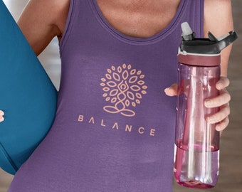 Balance Yoga Racerback Tank: Women's Slim Fit Cotton Blend
