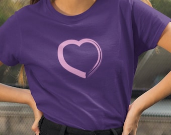 Double Heart T-shirt, Women's Slim Fit Tee, Shirt Valentines Day, Women Heart Tshirt, Valentines shirt, Womens Valentine, Gift for Her