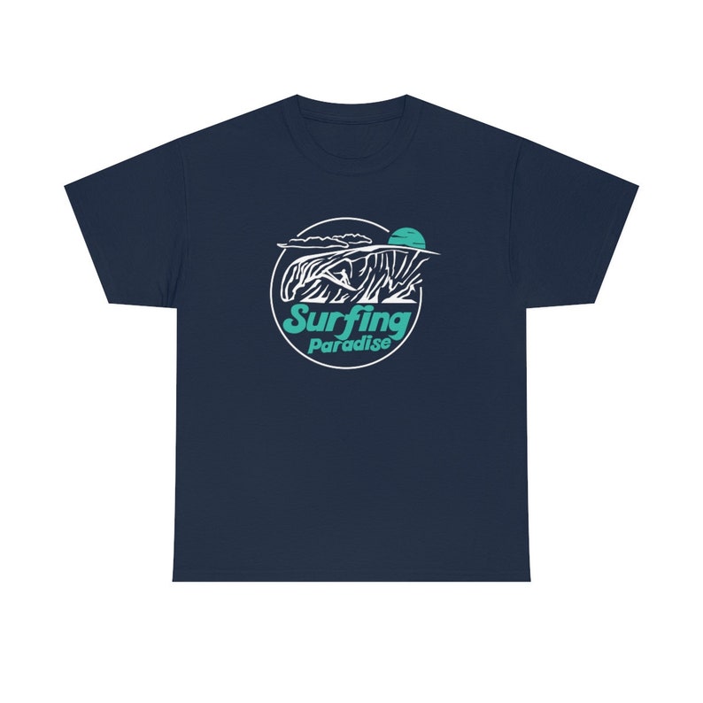 Wave Surfer T-Shirt : Unisex Surfer-T-Shirt aus schwerer Baumwolle Bild 6
