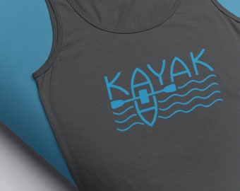 Kayak Tank Top for Paddlers | Lake Life Summer Tank | Unisex Kayaking Shirt | Gifts for Kayakers
