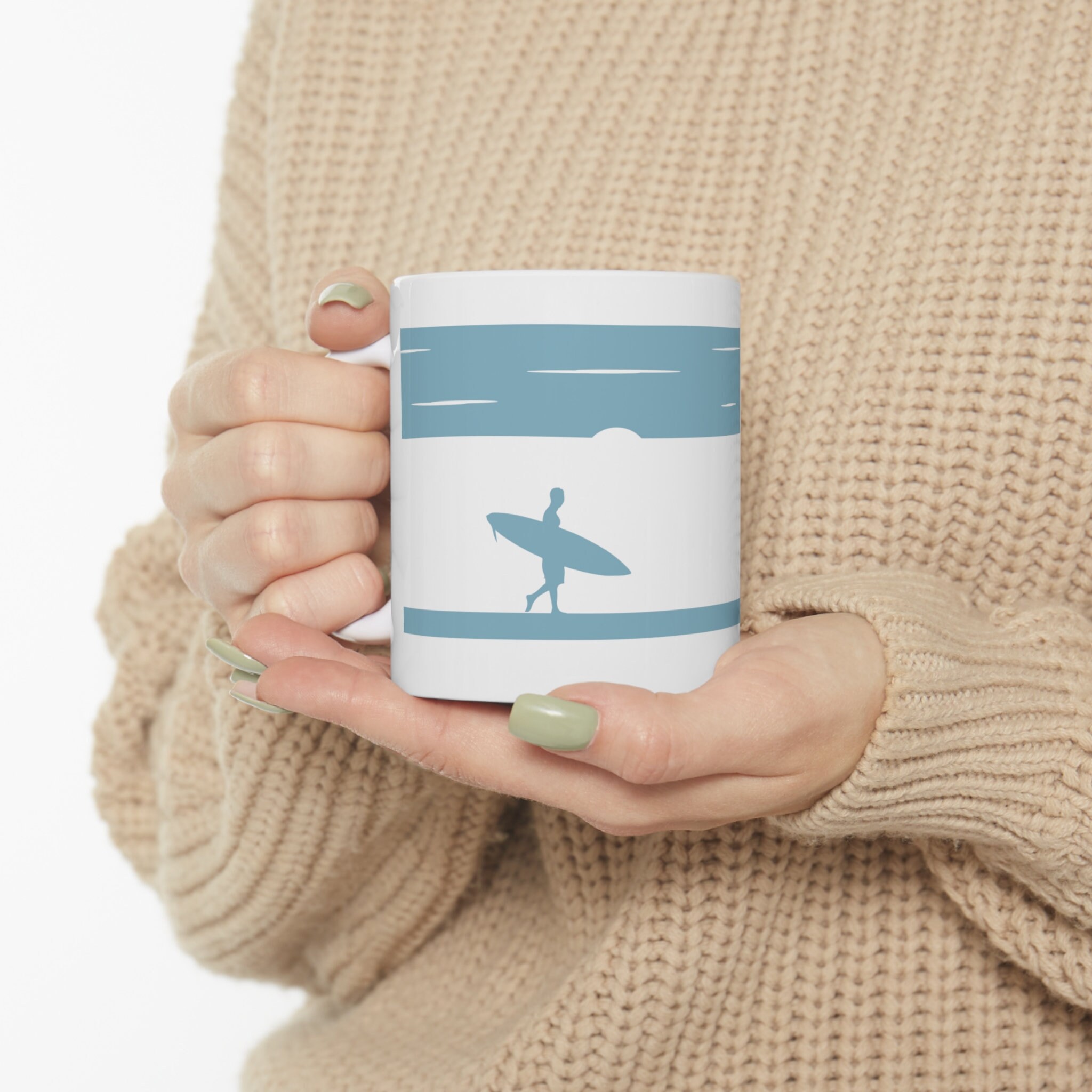 Discover Surf Mug Gift for Surfersサーフィン愛好者カップマグカップ 約350ml素晴らしい夏休み