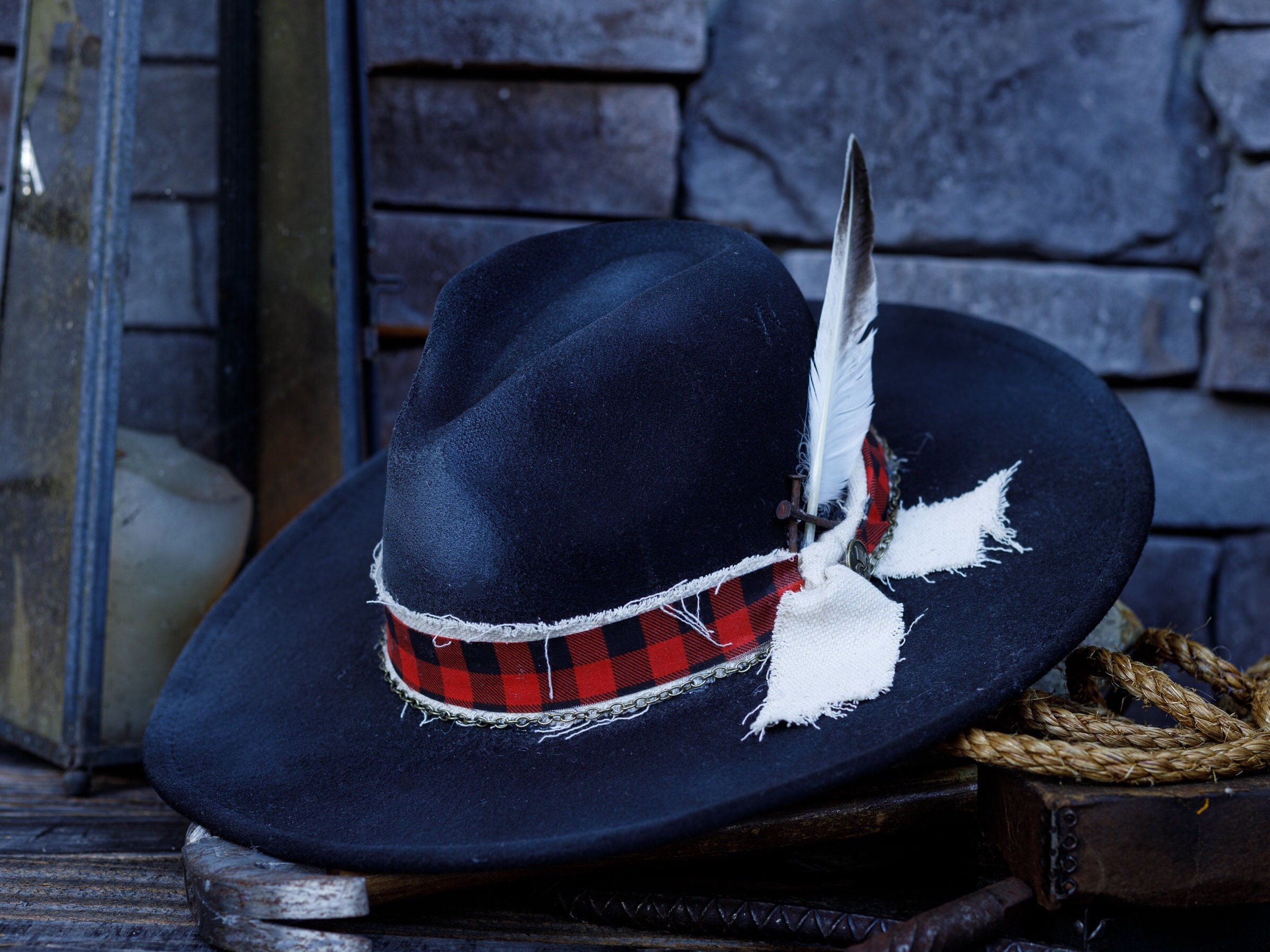 Vanner -Martingale (marti) Grey Fedora INDIANA JONES - F&G CUSTOMS Fedora Bespoke Fur Felt, Dress  main image 2