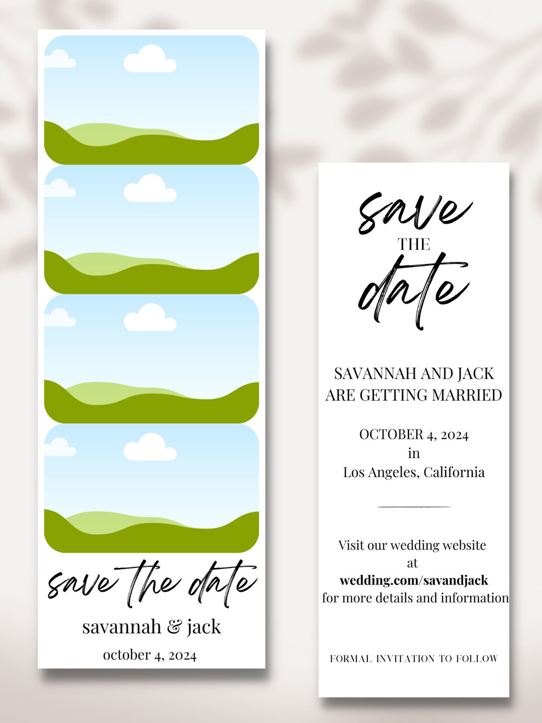 Photo Booth Save the Date Template Photobooth Save the Date Etsy