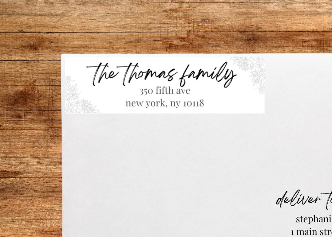 Return Address Label Template Custom Address Label Return - Etsy