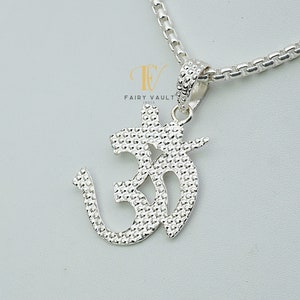 Colgante de plata de ley Om, unisex, colgante de yoga Aum del despertar espiritual para almas libres