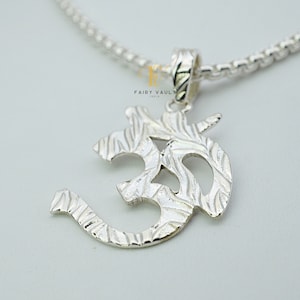 Colgante Om Shiva en plata de ley, unisex, colgante Om del despertar espiritual para almas libres