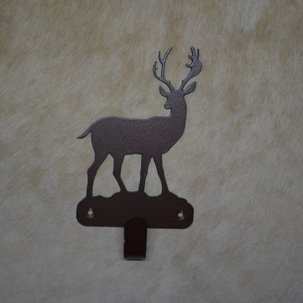 Hook Buck Wall Hook Deer Wall Art Metal Buck Hook Back Pack Hook Deer Coat Rack Hunter Gift Deer Nursery Laundry Hook Rustic Deer Hook