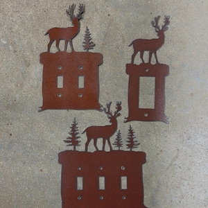Rustic Deer Switch Plate Cover: Place Order based on the Configurations NOT because of the thumbnail image