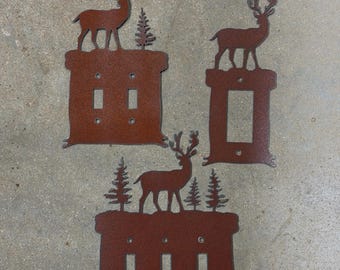 Rustic Deer Switch Plate Cover: Place Order based on the Configurations NOT because of the thumbnail image