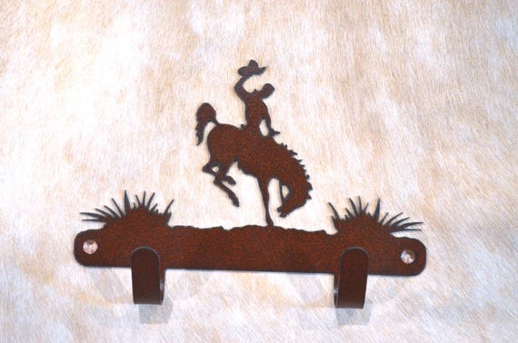 Bucking Bronco Metal Wall Hook: Western Hat Rack, Cowboy Hooks, Rodeo Wall Hooks, Western Coat Hook, Bronco Robe Hooks Handmade USA