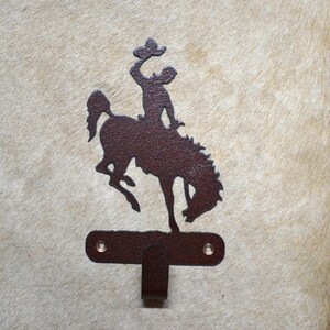Bucking Bronco Wall Hook Cowboy Wall Art Metal Horse Hook Back Pack Hook Coat Rack Cowboy Towel Hook Gift Nursery Laundry Hook Rustic Cowboy
