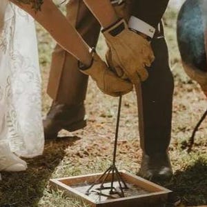 Custom Branding Iron: Create a personalized Brand for Wedding and Unity Ceremonies. 4,6,8,10 inch Design Option with 20 inch handle