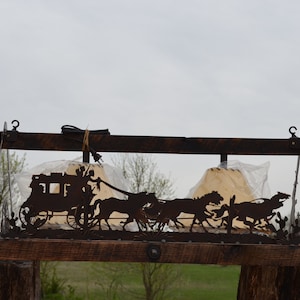 Chandelier StageCoach Rectangle Light Western Sheepskin Shades Chuck Wagon Chandelier Western Horse Light Barn Wood Frame  Handmade Light