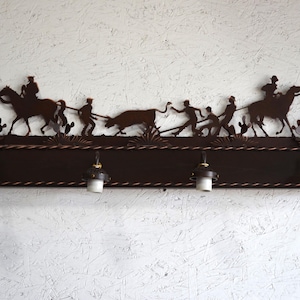 Rustic Vanity Light Cattle Branding Light Rustic Western Wall Mount Light Ranch Cabin Light Cowboy Decor Rustic Handmade Ranch Light