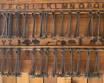 BUNDLE Set of Individual Branding Irons Gift Steak 2-3&quot; Wide Set of separate steak brands A-Z, Numbers, Animals Grill Gift Steak brand
