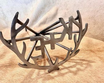CUSTOM Branding Iron. Antler Brand Unity Ceremony Wedding Anniversary Gift Personalized Antler Western Branding Iron  20 inch Handle