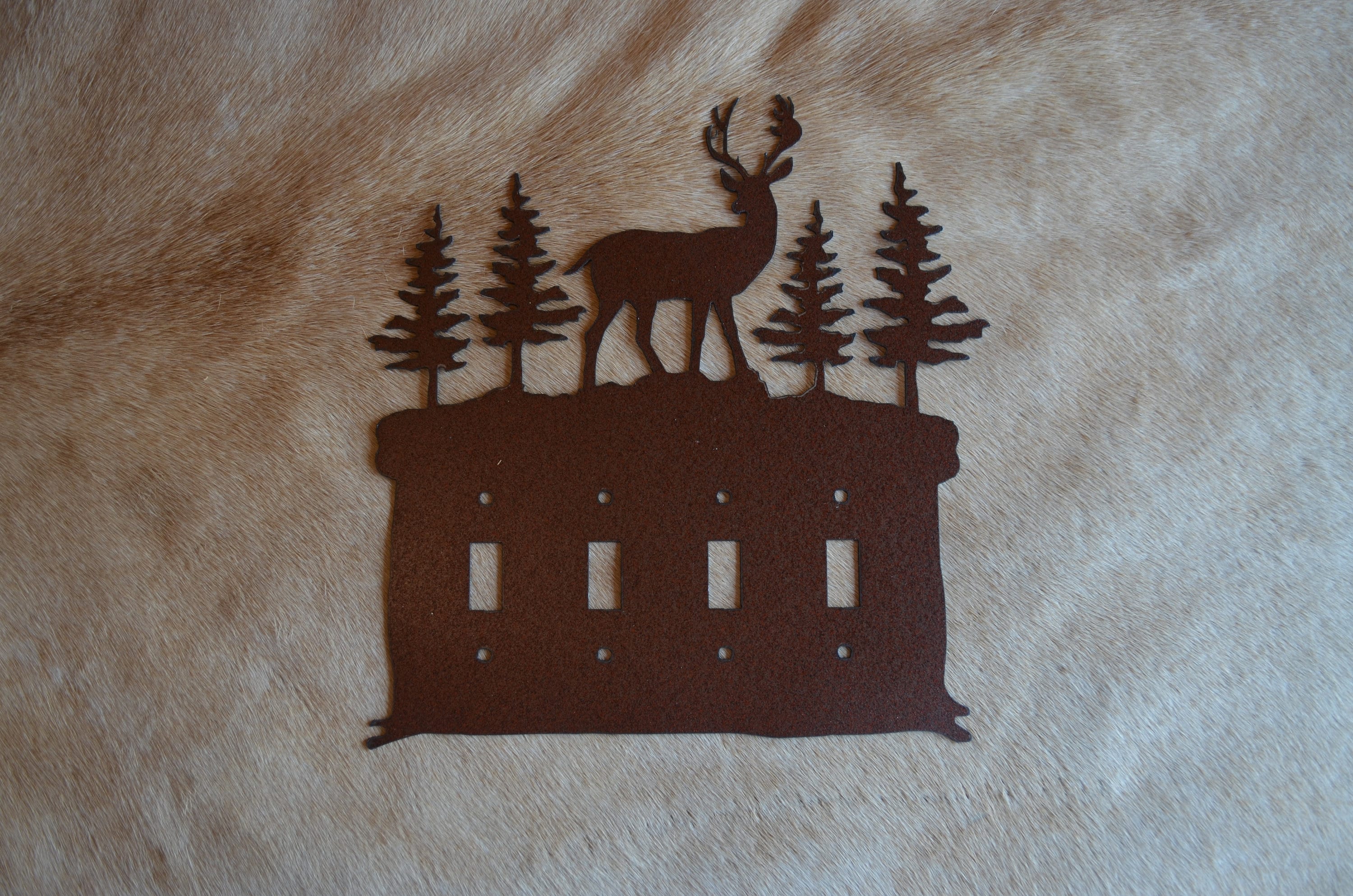 Standing Deer Switch Cover. Rustic Cover Plate. All Configurations  Available. Plug Outlet Gfi/rocker Toggle. 