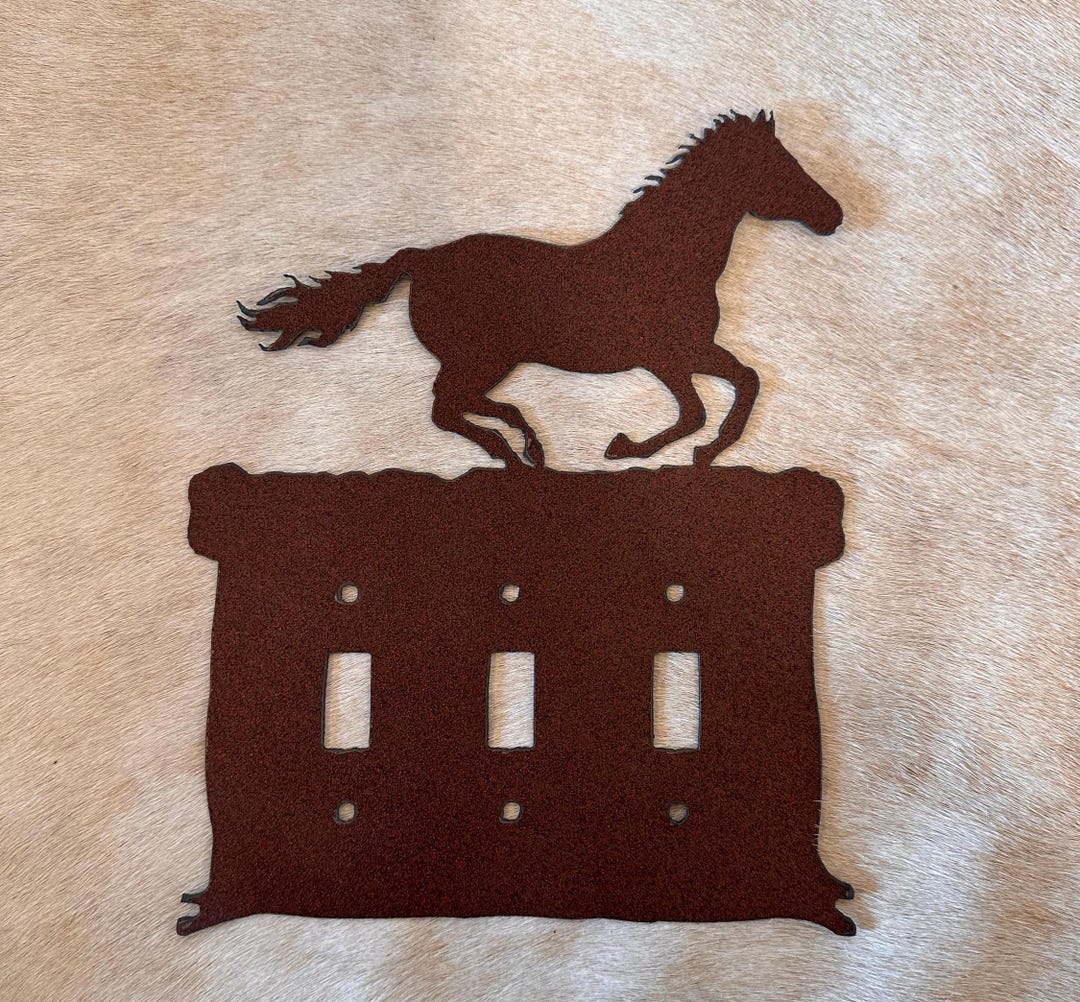 Running Horse Switch Plate Cover: Equestrian Decor Gift - Etsy